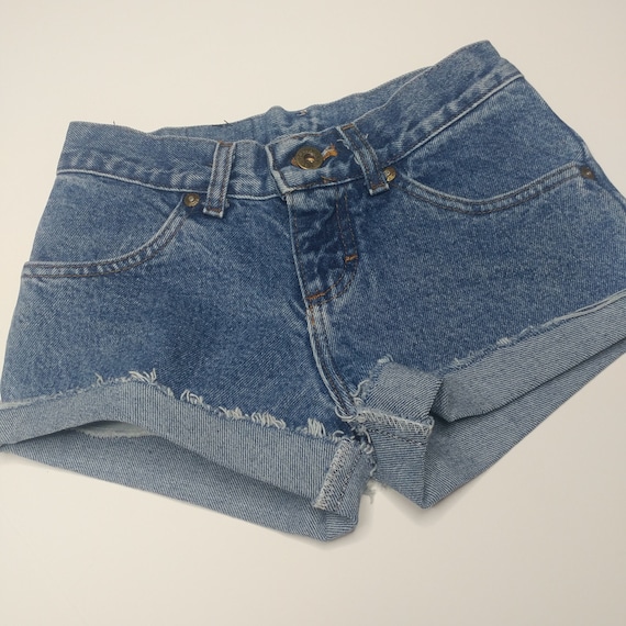 Vintage Lee Denim Blue Jean Shorts Cut-Offs Girls