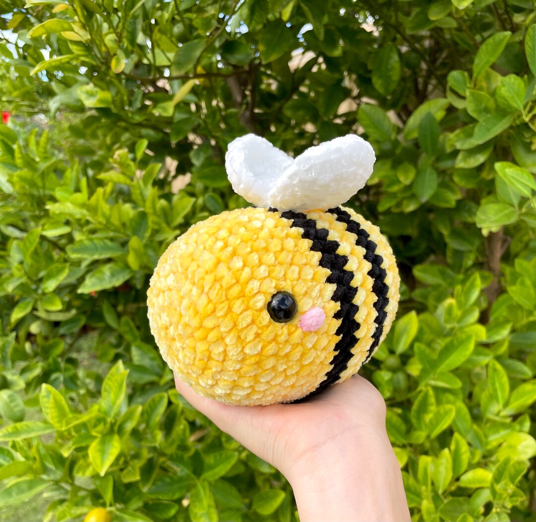 Crochet Chubby Bee Plush Handmade Plushie Amigurumi - Etsy