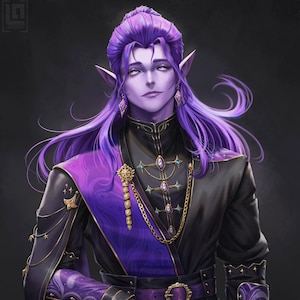 Custom Fantasy Character Portrait | Semi-Realistic DND Commission, RPG Art, Game Character Digital Illustration for Tabletop Gamers, OC Art