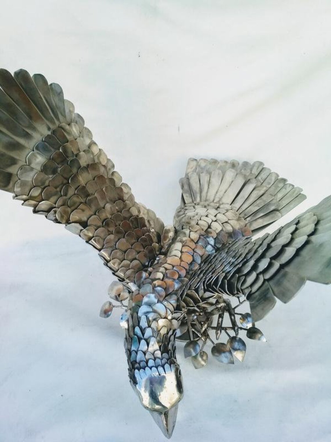 Eagle Stainless steel sculpture Handmade Metal Sculpture Etsy