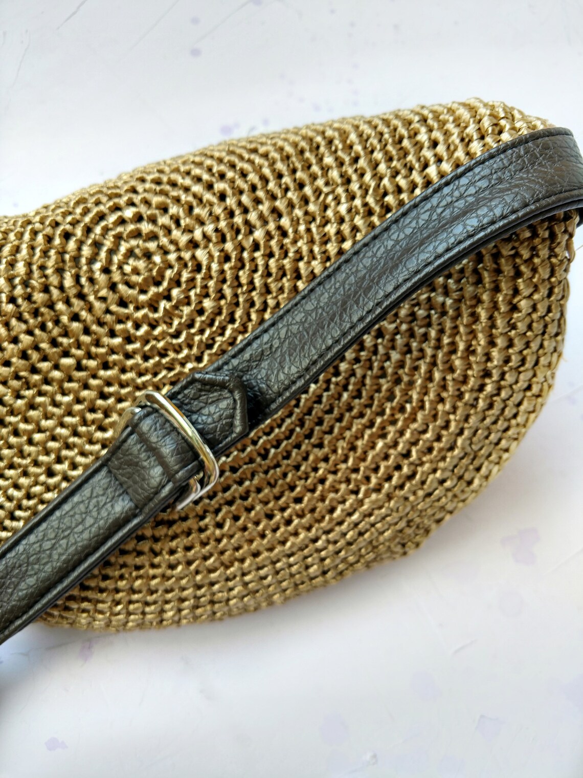 Natural Raffia Belt Bag Straw Fanny Pack Rattan Bag Etsy