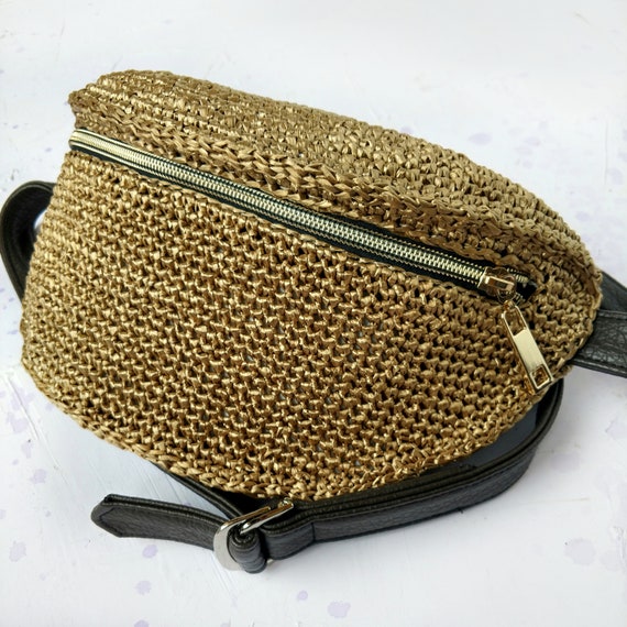 rattan fanny pack