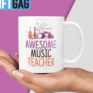 Awesome Music Teacher Mug - Thank You Gifts for Musicians, Presents for ...