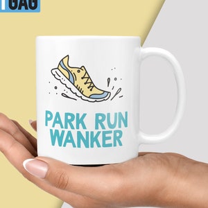 Funny & Rude 'PARK RUN WANKER' Gift Mug - Birthday Presents for Runners, Loves Marathons, Park Running, Jogger, Run, Jog, 10k, 5k, Fitness