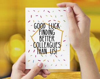 Funny Leaving Card For New Job Office Work Colleagues Co-Workers Greeting Card