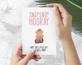 Snip Snip Hooray! Vasectomy Funny Card - Had the Snip Gifts, Card For Him, Boyfriend, Husband, Friend, Sick Get Well Soon Cards GG-076