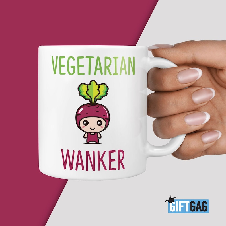 Vegetarian Wanker Gift Mug Funny Gifts for Vegans Present Etsy UK