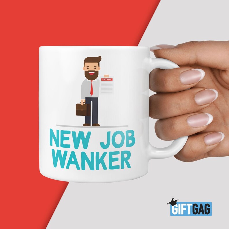 New Job Wanker Gift Mug Funny Gifts For Him Promotion Etsy