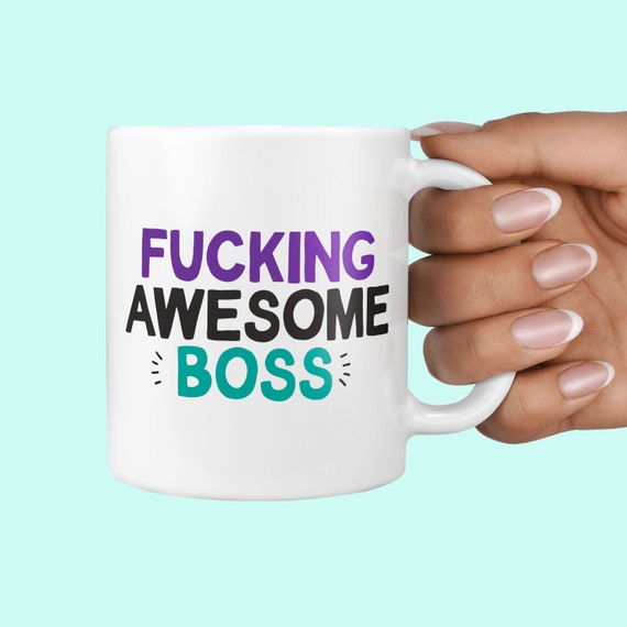 fucking awesome boss mug funny gifts for your boss him men rude new job boss birthday presents leaving gift mug profanity mugs best boss birthday gifts for your boss