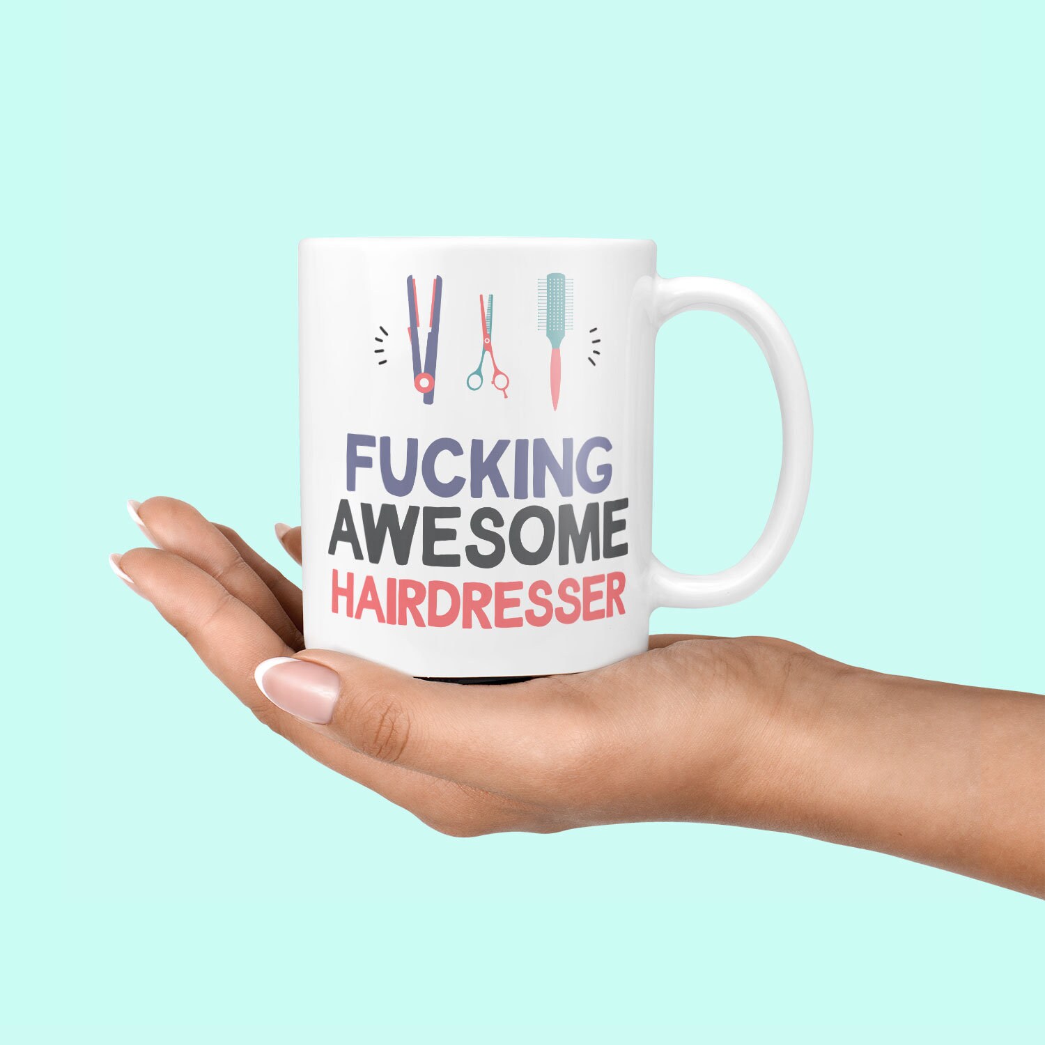 Fucking Awesome Hairdresser Mug Funny Gifts for Hairdressers Etsy Ireland