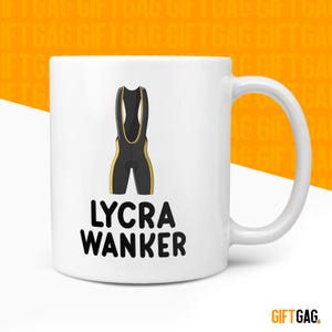 Funny & Rude LYCRA WANKER Gift Mug for Him on Father's Day, Dad's Birthday, Husband Presents, Daddy's Birthday, Cycling Gift, Cyclist