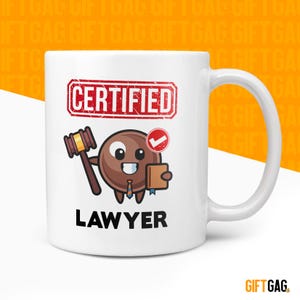 Funny CERTIFIED LAWYER Gift Mug - Presents for Friend Working in Law, Lawyers Work Mugs, Office Cup, New Job, Promotion, Thanks, Law Student