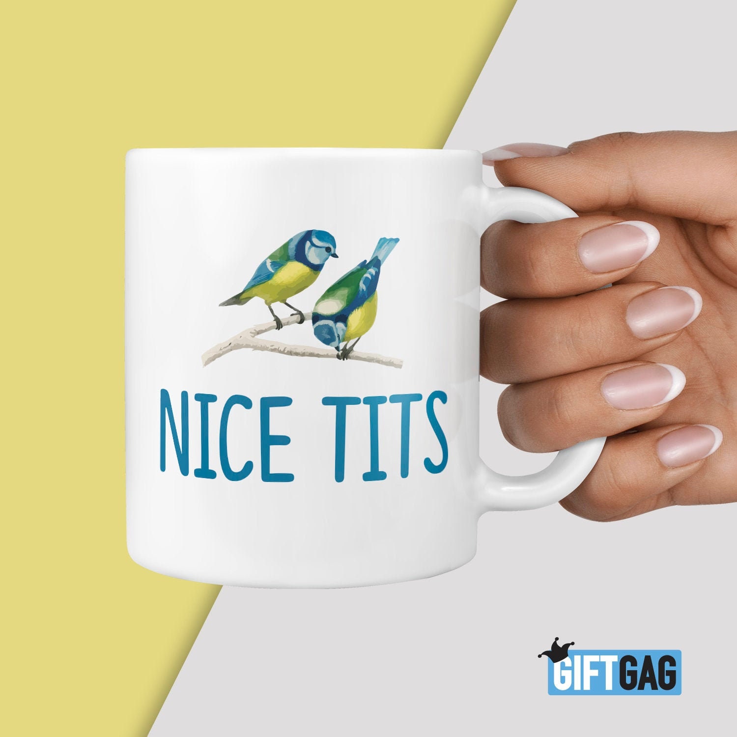 Nice Tits Mug - Hilarious Gifts For Her Friend Birthday Gifts Christmas Presents Profanity Gift for Girlfriend Bitch Gifts Bestie Presents