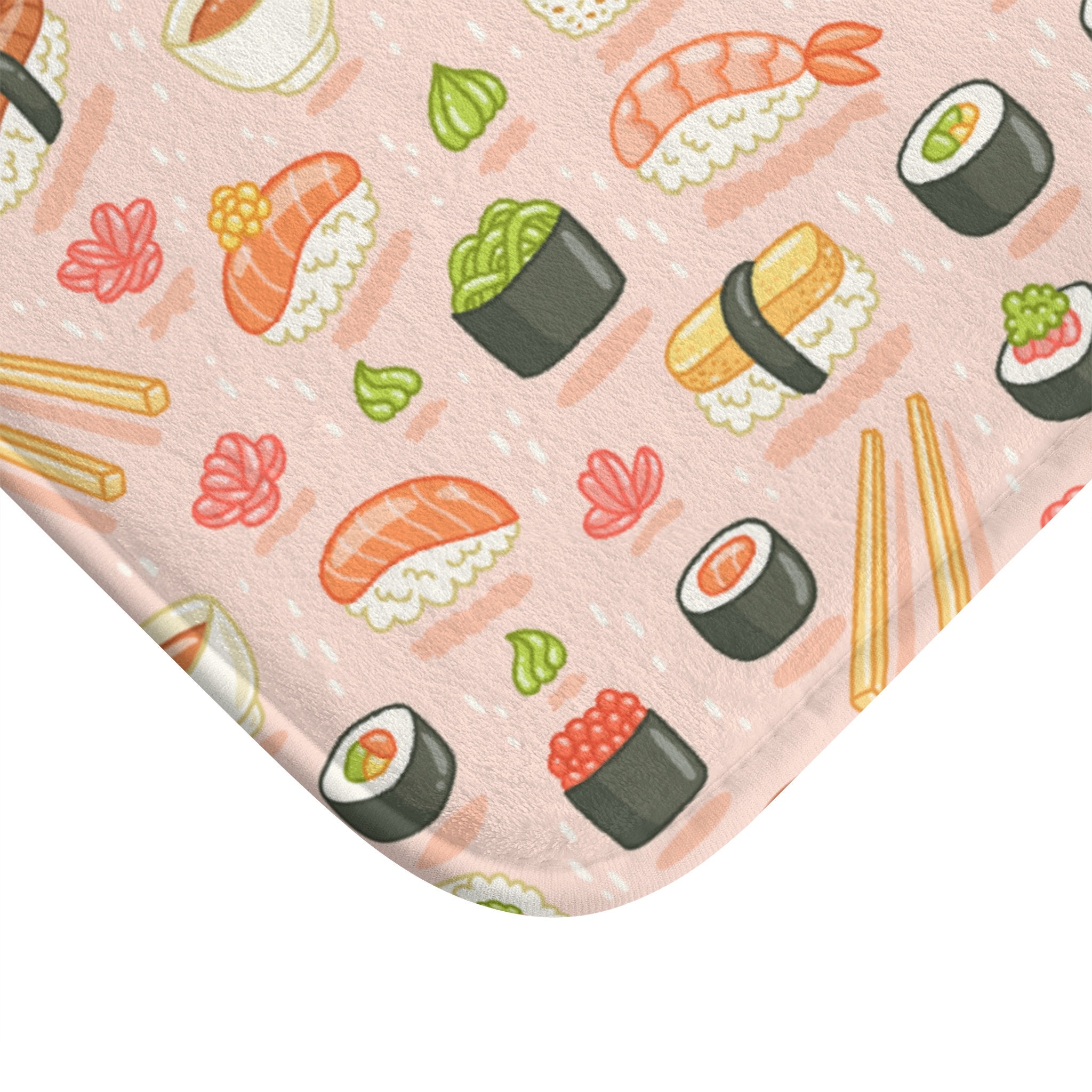 Sushi Pattern Bath Mat/Bath Rug Cute/Kawaii Gift for Sushi Etsy