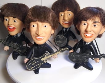 The Beatles Remco Dolls Set of 4 Nems 1964 Original Hair John