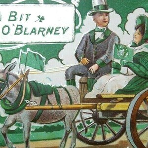 Carte postale de la Saint-Patrick, souvenirs irlandais en relief, West Chester Pa vintage, cadeau unique