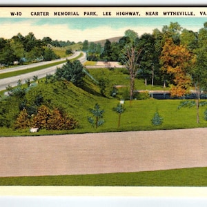 Carter Erinnerungspark Lee Landstraße Virginia Postkarte in der Nähe von Wytheville Vintage