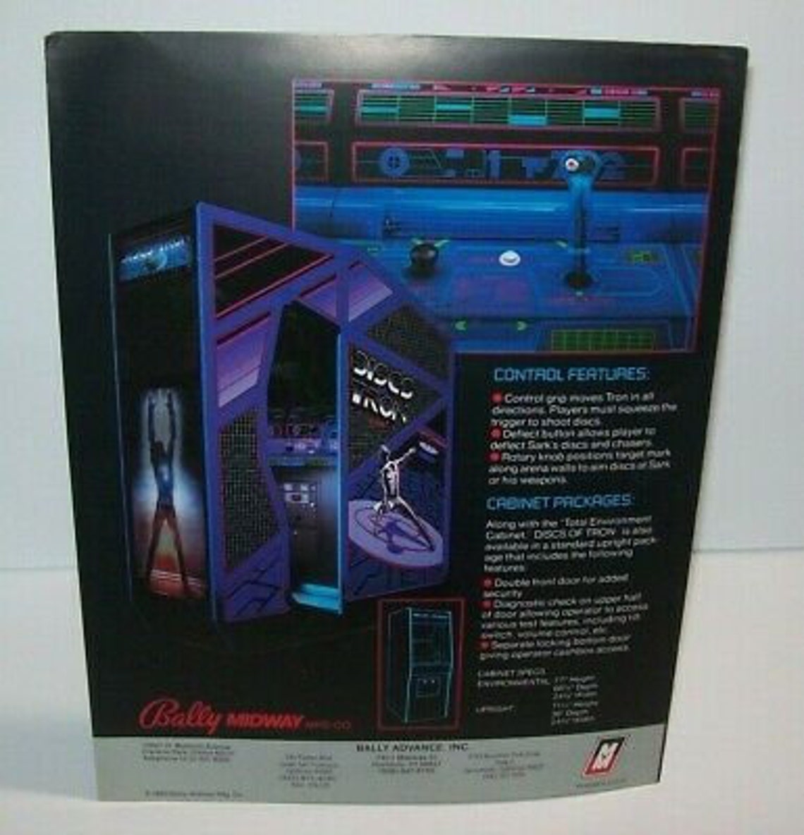 Discs of Tron Arcade FLYER 1983 Original Video Game Foldout Etsy