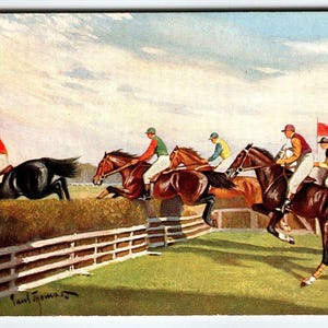 Carte postale Raphael Tuck, course de chevaux, course de chevaux 6670