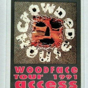 Crowded House Woodface Backstage Pass Original 1991 Concert Tour Split Enz Music Gift Unique Gift
