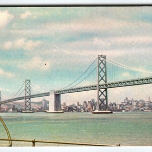 Carte postale Union Oil 76 Essence 1939 Golden Gate Bridge San Francisco Californie