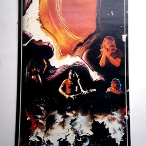 Póster de pared de la banda Pink Floyd original de 1975, arte progresivo, música rock clásica, SIN USAR, 22"