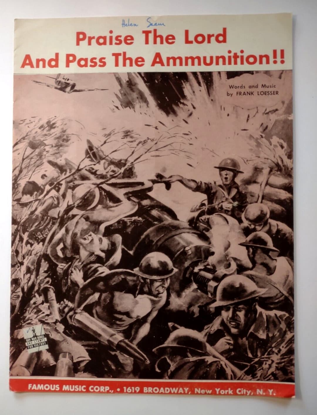 Praise The Lord And Pass The Ammunition Wartime Soldiers Sheet Music Praise the lord and pass the ammunition wartime soldiers sheet music
