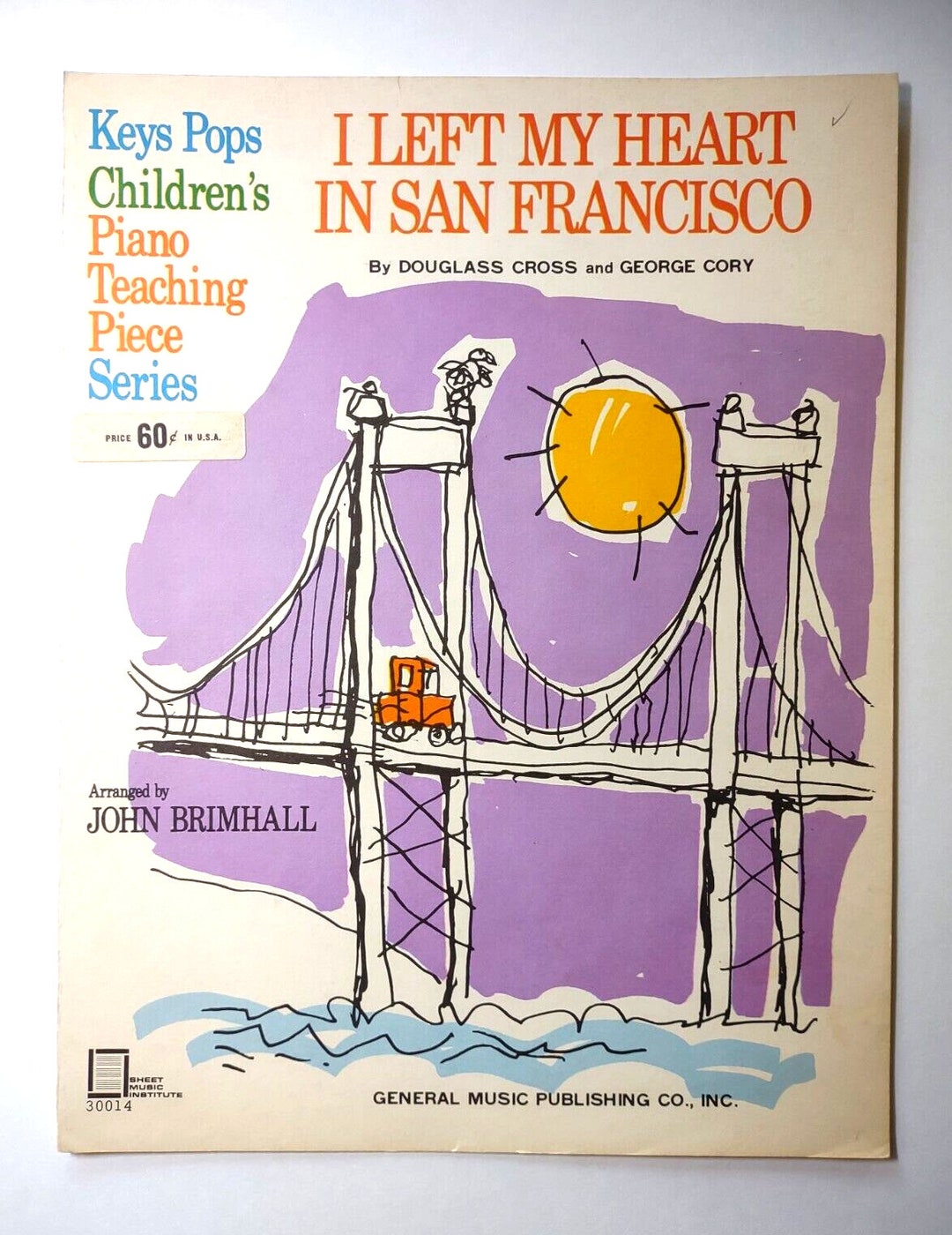I Left My Heart in San Francisco sheet music image styled for piano with classic pop feel