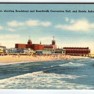 Carte postale Vue depuis la jetée de l'hôtel en bord de mer, Asbury Park, New Jersey