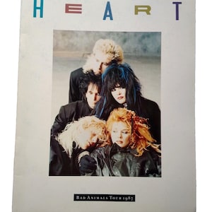 Heart Bad Animals Tour Book Original 1987 Pop Classic Rock Music Color Photos