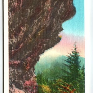 Carte postale en lin 531 Asheville 44638, Great Smoky Mountains TN NC