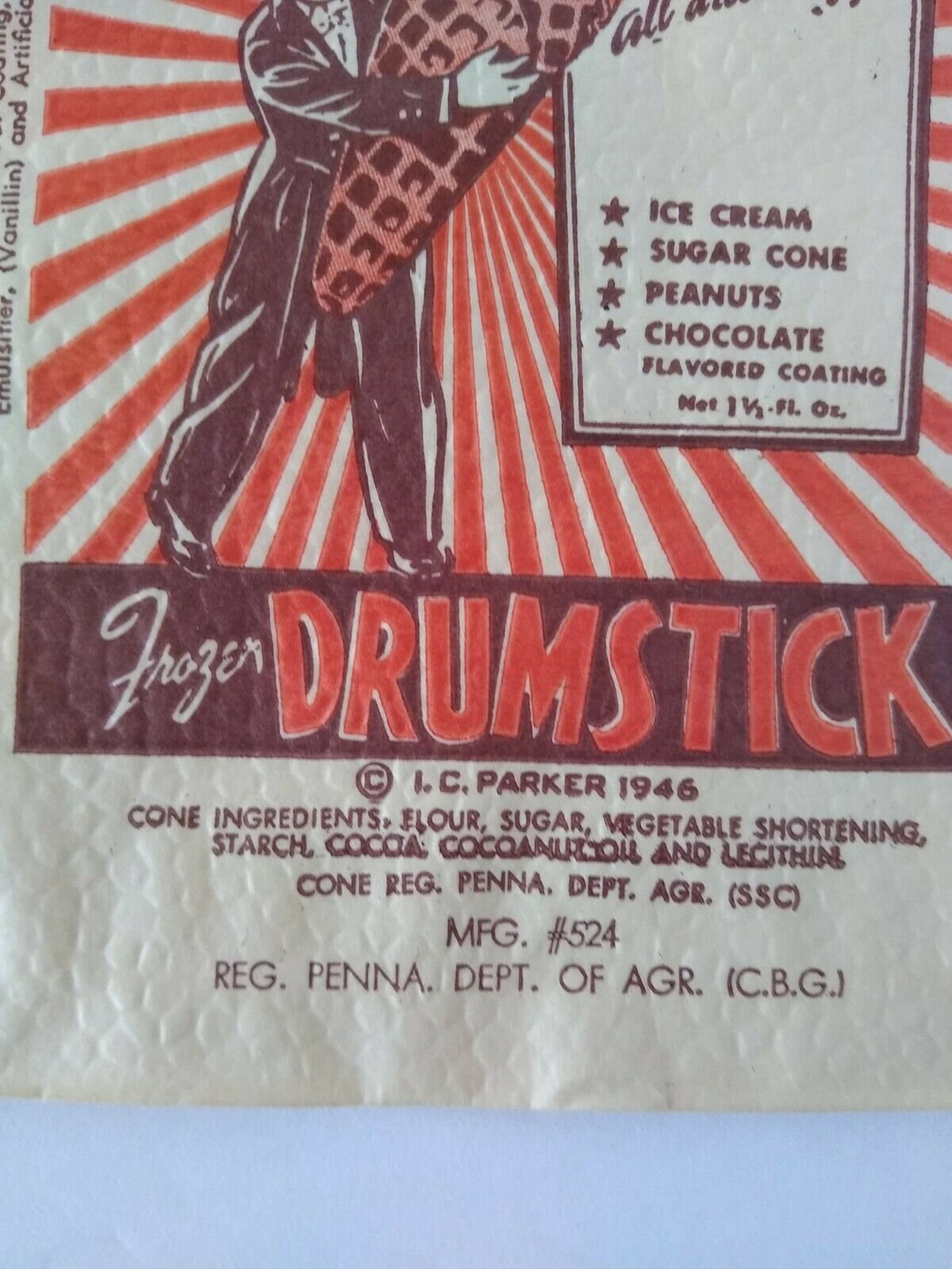 Frozen Drumstick Boy in Top Hap Tuxedo Ice Cream Wrapper Etsy
