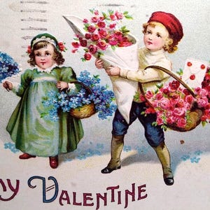 バレンタインへのポストカード 署名なし エレン クラップサドル 1914 シリーズ 1835 子供向け ユニークなギフト
