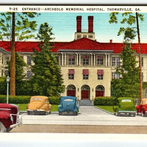 Linge de maison Archbold Memorial Hospital Voitures anciennes Thomasville Georgia Vintage