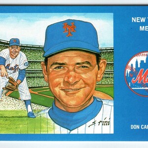 1969 NY Mets Baseball Postkarte Susan Rini Don Cardwell Unbenutzte Limitierte Edition Einzigartiges Geschenk