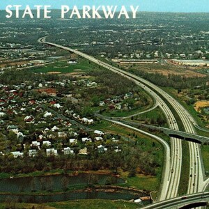 Carte postale Garden State Parkway New Jersey Highway NJ Chrome Roadway Freeway 1967 Cadeau unique