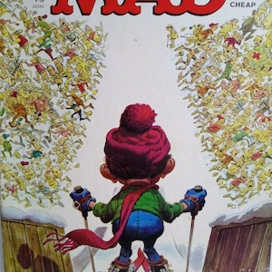 MAD Magazine March 1975 No 173 Alfred Skiing Down Slope Cover Comic Gift For Dad Unique Gift