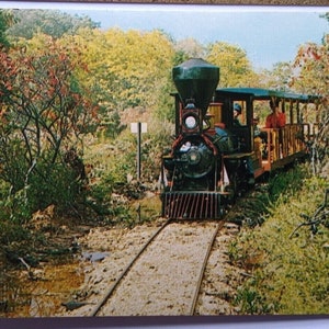 Jesse James Territory Postcard Steam Train Locomotive Railroad Sullivan Missouri Vintage