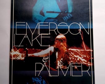 エマーソン・レイク・アンド・パーマー・バンド ポスター オリジナル 1975 プログレッシブ アート ロック ミュージック NOS 22インチ ELP