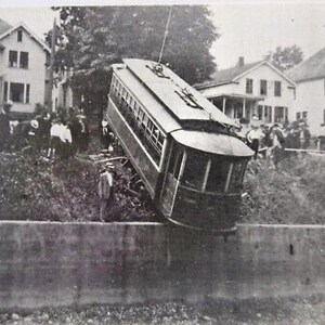 Railroad Postcard Train Locomotive Derailed 1521 521-522 William Reed Gordon Unique Gift