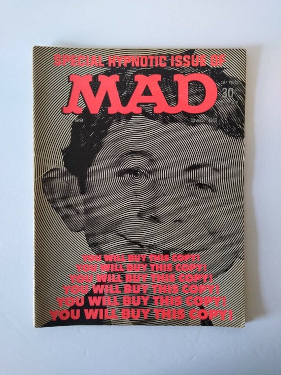 MAD Magazine Dec 1965 Issue No 99 Horror Movie Hypnotic the