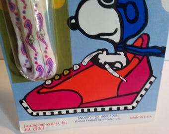 Snoopy Dog Pilot Peanuts Shoelaces Vintage UNUSED 1965 Original