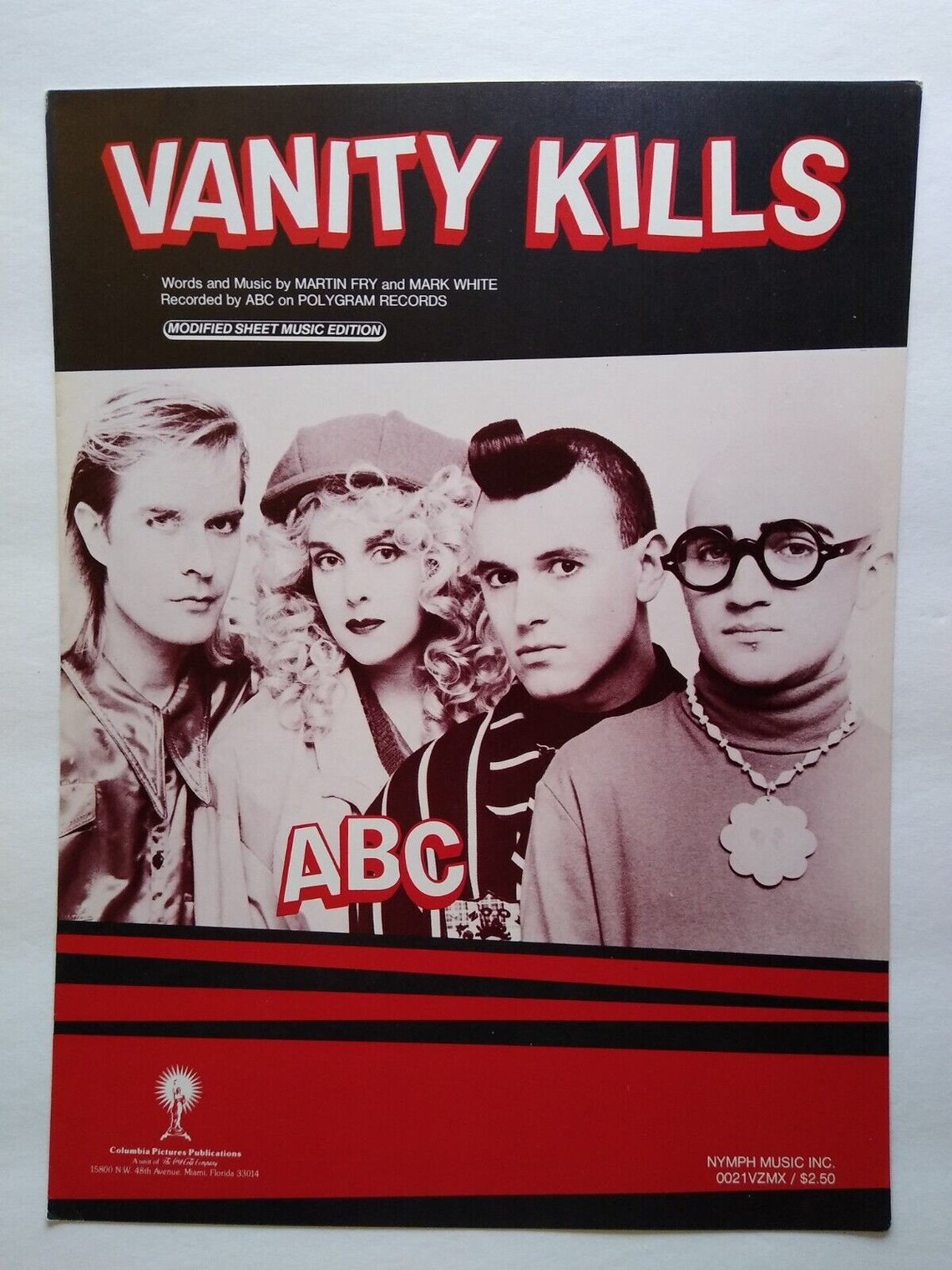 ABC Vanity Kills Sheet Music 1985 Synthpop Electronic Pop New Etsy