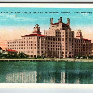 Don Ce Sar Hotel Building St Petersburg Florida Carte postale au bord de l'eau sans affichage Cadeau unique