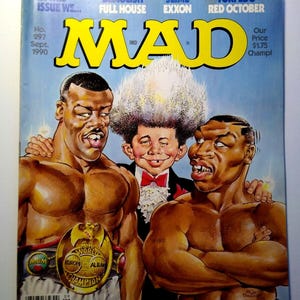 MAD マガジン 1990 年 9 月号 #297 フルハウス レッド オクトーバー テレビ風刺 マイク タイソン ボクシング