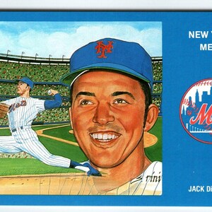 1969 NY Mets Baseball Postkarte Susan Rini Jack Dilauro Unbenutzt Limitierte Auflage Einzigartiges Geschenk
