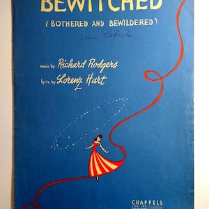Bewitched Bothered And Bewildered Sheet Music 1941 Vintage Richard Rodgers Hart