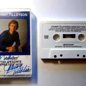Johnny Tillotson&#39;s Greatest Hits Cassette Tape Autographed Signed By Artist 1987