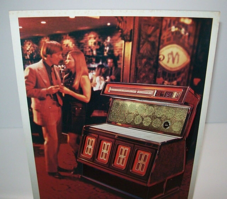 Rowe AMI TI-1 Seville Jukebox FLYER Original 1973 Phonograph Music Artwork