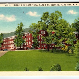 1960er Jahre New Dormitory College Linen Leinen Postkarte